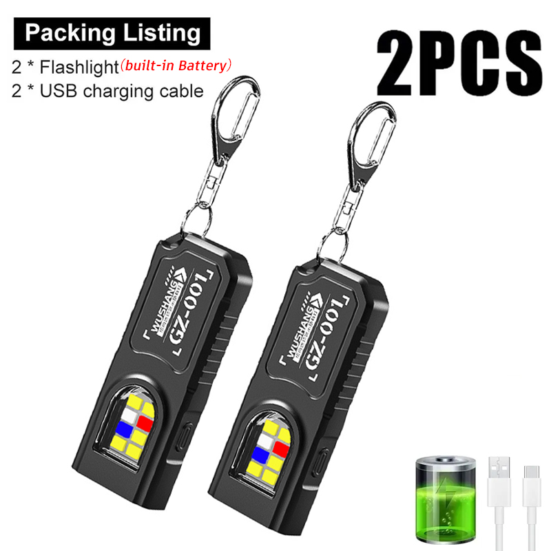 Fishing Light - Torcia Portachiavi Multifunzione Ricaricabile USB con
