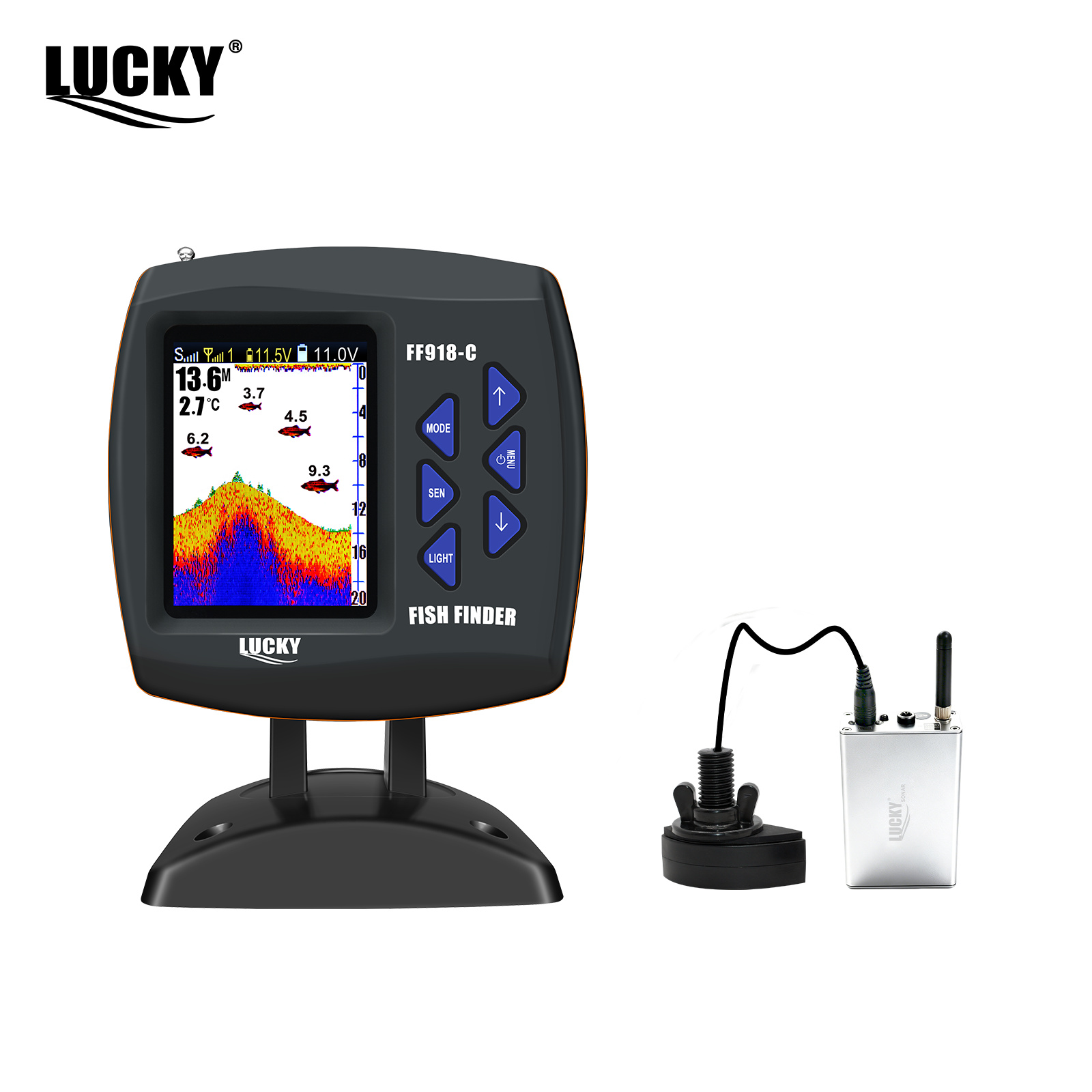 Fish Finder Gps - Lucky FF918 Ecoscandaglio per Barca Telecomandata
