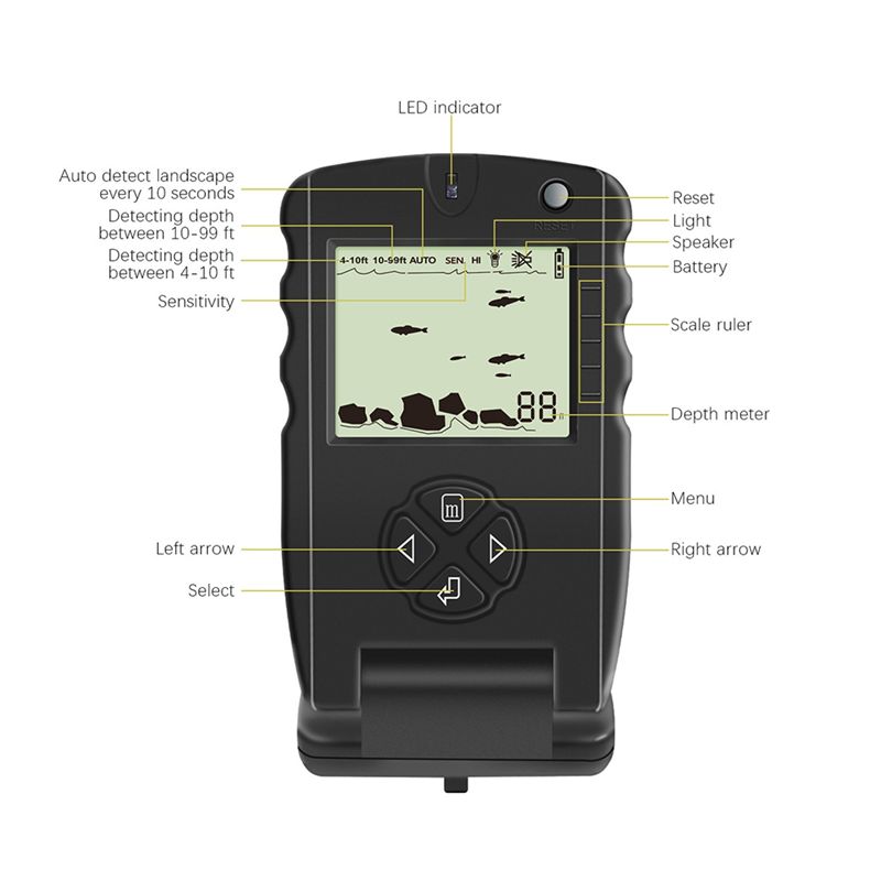 Nuovo Ecoscandaglio Portatile  - Fishing Depth Finder recensione e prezzo